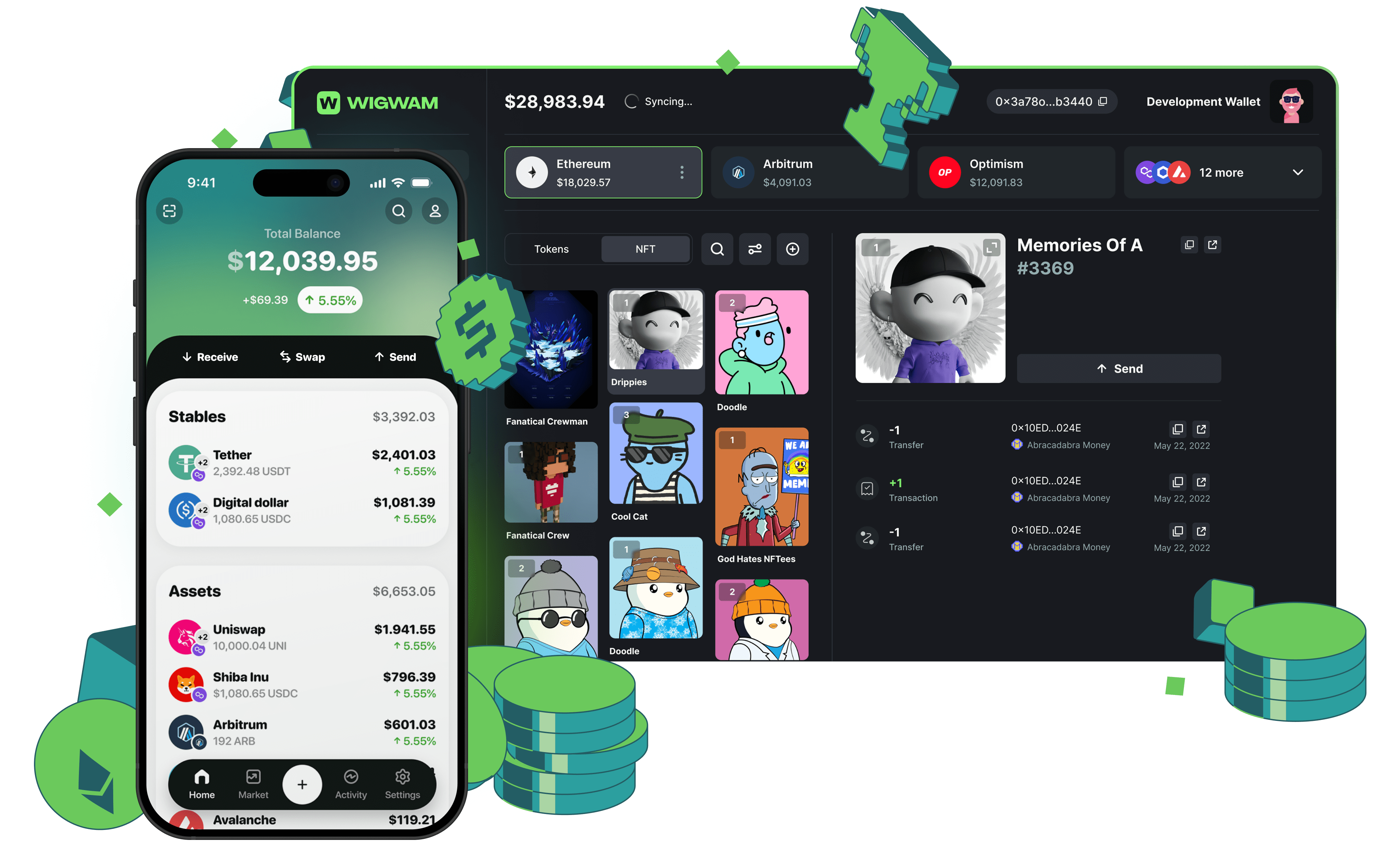 Use the most convenient crypto wallet on the market